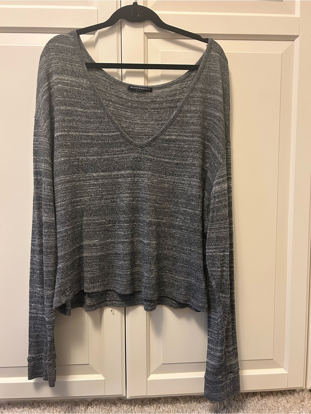 Slouchy Brandy Melville off the shoulder knit top